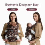 Momcozy Baby Carrier - Ergonomic, Cozy and Lightweight Carrier for 3-24 Months, Effortless to Put On, Ideal for Hands-Free Parenting, Enhanced Lumbar Support, Purehug for Infant to Toddler, Leopard
