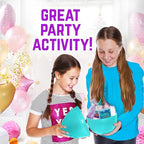 GirlZone Giant Mermaid Sparkle Egg Slime Kit - Large Multicolor Set - Glow-in-The-Dark & Glitter Add-Ins with Built-in Egg Mixing Bowl, Foam Balls & Mermaid Charms - Slime Kit for Girls Ages 8-12