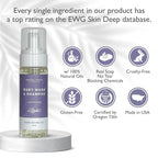 SoCal Suds & Company 2-in-1 Organic Foaming Shampoo & Body Wash - Gentle Botanical Baby Wash for Sensitive Skin Bath - Nourishing Soothing Castile Soap - Lavender, 6 oz (Pack of 1)