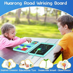 Slider Puzzle Games & LCD Writing Tablet 2 IN 1 Travel Games,530 Challenges Brain Teaser Toys for Kids,Drawing Pad Gifts for Boys Girls(Blue)