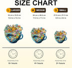 WOODBESTS Wooden Puzzles for Adults, Succulent Mug Wood Puzzles Adult(100 Pieces, S, 8.5 * 8.4in), Unique Shape Wooden Animal Jigsaw Puzzles, Birthday Gifts for Adults Family Game