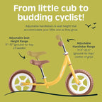 Retrospec Cub Toddler 12" Balance Bike, 18 Months - 3 Years Old, No Pedal Beginner Kids Bicycle for Girls & Boys, Flat-Free Tires, Adjustable Seat, & Durable Frame