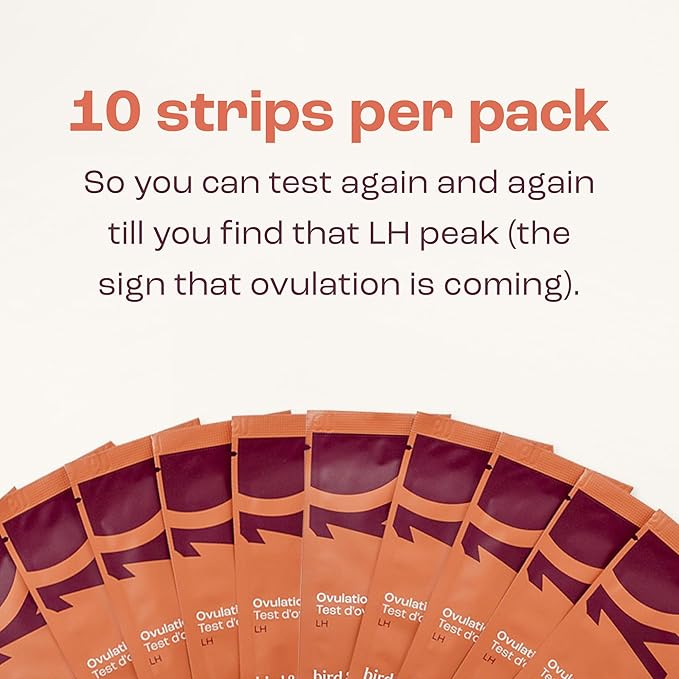 Bird&Be Ovulation Test Strips (Predictor Kit with 10 LH Strips, Over 99% Accurate)