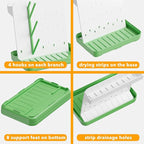 SpaceAid Baby Bottle Drying Rack with 20 Hooks, Space Saving Kitchen Bottles Rack Dryer, Vertical Baby Bottle Holder Organizer for Countertop Storage Accessories (White and Green)