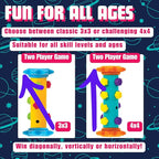 Challenge Your Mind with Tic Tac Totem: 3D Tic Tac Toe Travel Game & Brain Game for Strategy Enthusiasts, Ages 6+ (4X4)