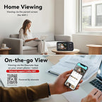 Smart Video Baby Monitor,2.8inch Display,1080p Camera,1500ft Long Range,WiFi On/Off Switch,Night Vision,Feeding Clock,Temperature Detection,2-Way Talk,Free Smart Phone App