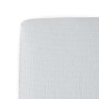 Little Unicorn Premium Crib Sheet | Breathable & Super-Soft Muslin Fabric (White)