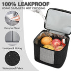 Mancro Breast Milk Cooler Travel Bag with Ice Pack, Double Layer Baby Bottles Bag for Daycare Fits 6 Baby Bottle up to 9 Ounces, Breast Pump Bag for Nursing Moms with Shoulder Strap, Black