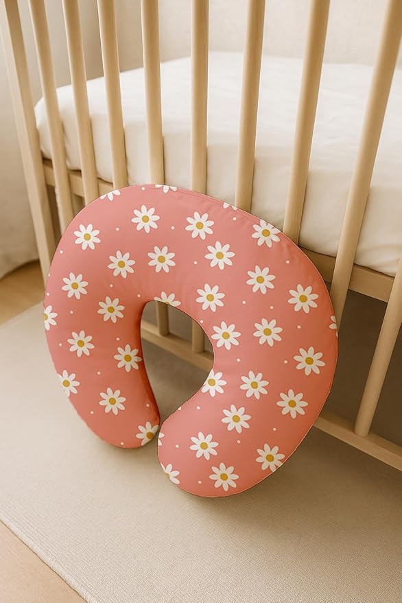 Nursing Pillow Covers 2 Pack, Breastfeeding Pillow Slipcovers Soft and Stretchy, Nursing Covers for Baby Girls Boys Newborn