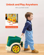 VEVOR Engine Toy, 60 Pieces, Kids Mechanic Car Repair Set with Removable Parts, Lights and Sounds, Steering Wheel and Horn, Kids Mechanic Workshop Set for Toddler Ages 3 Years and Up, Green