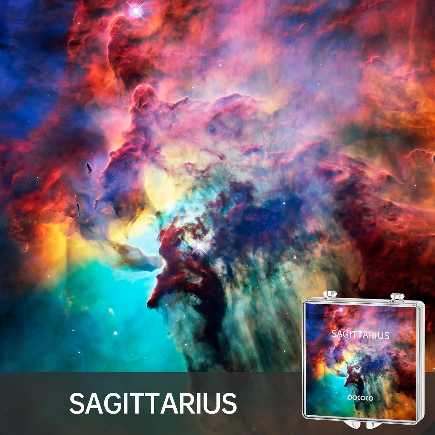 POCOCO Realistic Constellation-2 Galaxy Star Projector Night Light Discs: Realistic Galaxy Patterns, 5K Ultra HD, 96% Light Transmission, High Brightness - 6-Piece Pack (Projector Not Included)