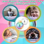 2Pcs Kinetic Desk Spinning Toy, Optical Illusion Metal Spinner Ball for Anxiety Relief, for Children