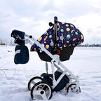 Baby Carseat Cover Winter, Pea Pod Infant Car Seat Covers Canopy for Newborn with 2 Layers Windows of Breathable Mesh/Fabric, Lightweight Polyester/Minky Dot Backing, Snug Fit Most Baby Car Seat