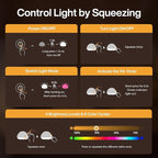 JolyWell Baby Night Light for Nursery, Soft Silicone Tap Control Night Lamp with 8 Color Changing, Stepless Dimming, Rechargeable Portable Night Light for Kids, 1H-Timer, Warm Light for Breastfeeding