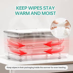 Baby Wipe Warmer, Wipe Warmer and Baby Wet Wipes Dispenser, Smart Precise Temperature Control Large Capacity Evenly Overall Heating Silence, Wipes Warmer for Babies Portable Wipe Warmer (White)