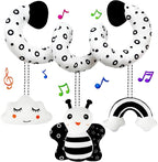 Black and White High Contrast Baby Toys - Sensory Infant Hanging Carseat & Stroller Toy for Newborns 0-6,6-12Months Perfect Easter Birthday & Baby Shower for Babies Boys Girls