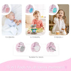 Baby Nail Trimmer Electric, 15 in 1 Baby Nail Clippers for Gentle Nail Care, Rechargeable Baby Nail File Electric with Light &15 Grinding Pads for Infant Toddler, Pink