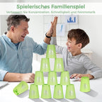 yeesport 48 Pcs Sport Stacking Cups, Sport Training Game for Challenge Competition, Plastic Stacking Cups, Classic Family Game for Kids and Adults, Red+Blue+Green+Black