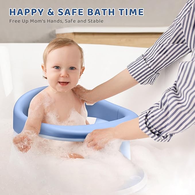 Baby Bath Seat, 2025 New Upgraded Infant/Toddler Sit Up Bathtub Seat for 6-12-24 Months, Great Shower Gifts for Newborn and New Mothers