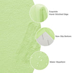 Play Mat for Babies Toddlers,1.3" Thick Elasti-Foam Anti-Fall Cushion Mat for Kids Room,28×72 Bedroom Bedside Rugs,Water-Repellent Soft Coral Velvet(Light Green)