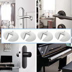 Door Pinch Guard and Door Slam Stopper, Durable Silicone Door Finger Pinch Guard, Prevents Finger Pinch Injuries, Slamming Doors, Door Safety for Kids, 4 Packs White Basic.