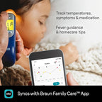 Braun ThermoScan 7+ Connect Digital Ear Thermometer - Family Care App Compatible, Age Precision Technology, Color-Coded Display, No. 1 Brand Recommended by Pediatricians