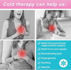 Breast Therapy Ice Packs Large Hot Cold Breast Pads, Nipple Cooling Gel Pads for Clogged Milk Duct Relief, Engorgement, Breast Augmentation Surgery, Breastfeeding Essentials for New Moms, 2 Pack