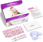 Easy@Home 40 Pregnancy Test Strips with 40 Urine Cups: Accurate Early Detection - Sensitive & Fast Clear Results - Designed for Women Trying to Conceive | 40 hCG Pregnancy Strips+ Urine Cups