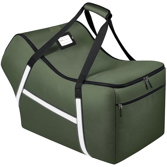 Infant Car Seat Travel Bag for Airplane Compatible with All Nuna Pipa Car Seat and Base,Chicco KeyFit 30 and Base, Padded Car Seat Bags for Air Travel,Car Seat Gate Check Bag with Side Pocket, Green