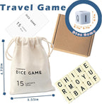 Crossword Dice Game, Word Game, Fun for Family Game Night, Festive Parties, Gatherings & On-The-Go Fun, Crossword Puzzle with 15 Large Letter Dice
