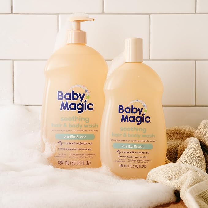 Baby Magic Soothing Hair & Body Wash, Vanilla & Oat, 30 Fl Oz