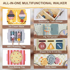 Wooden Baby Walker, Baby Push Walker, Montessori Kitchen Walker Toy, Push and Pull Learning Activity Walkers, Baby Walker with Wheels for Boys&Girls 12 Months, Baby Walker Push Toy Gifts for Toddler