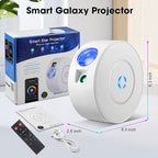Laser Safety Certified Starry Sky Projector, 3+1 Control Modes 16M Color Adjustable Nebula via Mobile App, 900 Sq.ft Coverage, 4 Custom Scenes, 25dB Silent Operation with 4 Positioning Angles