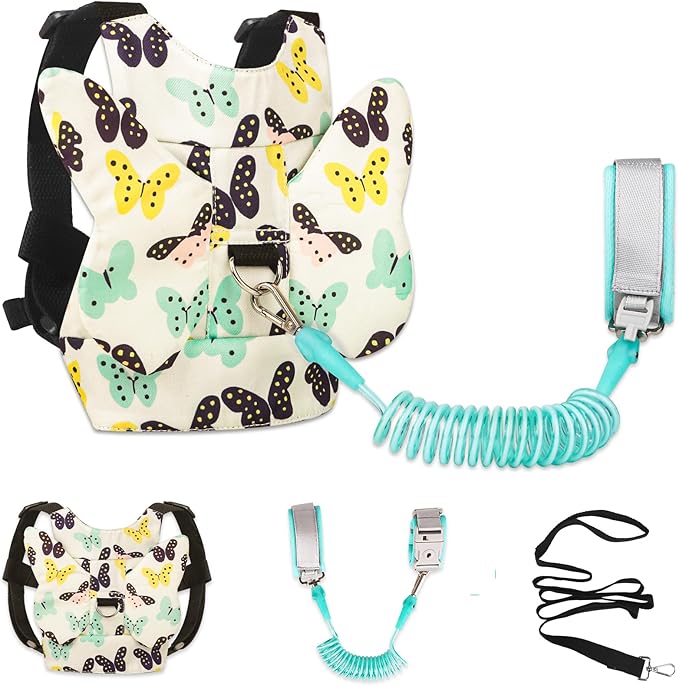 Toddler Harness with Anti Lost Wrist Link - Baby Safety Leash for Kids for Travel for Crowded Parks, Airports