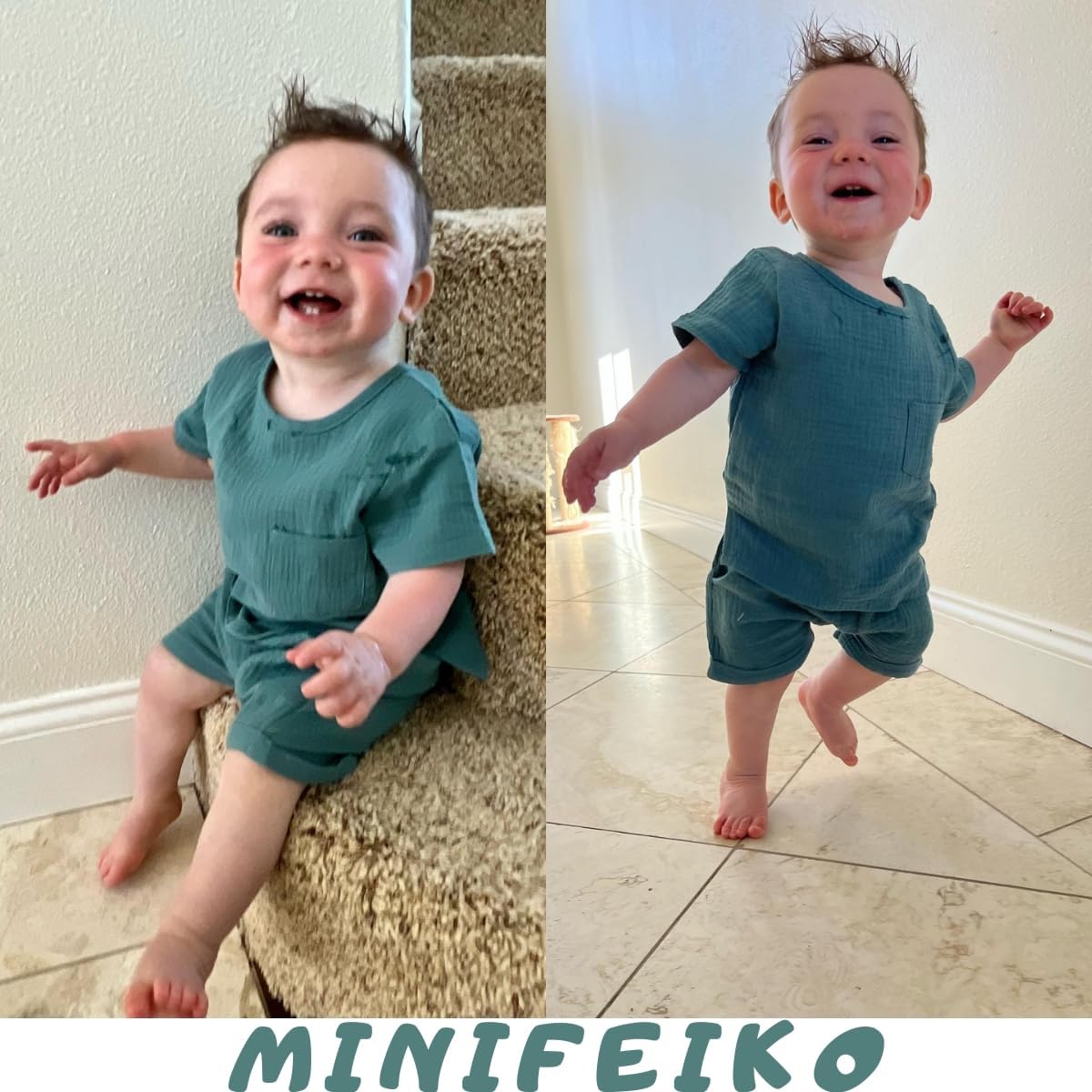 Gender Neutral Baby Linen Summer Outfit