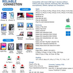 LUDOS Ultra USB C Headphones for iPhone 16 15 Pro Max Plus iPad Pro, 5 Years Warranty, Magnetic USB-C Earbuds for Samsung Galaxy S24 S23 Ultra S22 S21 FE S20 A55 A54 A53, USB Type C Earphones - Pink