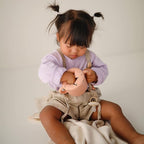 mushie Silicone Snack Cup | Spill Proof Food Container for Toddler and Baby (Powder Pink Confetti)