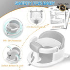 Baby Bath Seat for Babies 6 Months & Up, Toddler Bath Seats for Babies Sitting Up, Non-Slip Infant Bath Tub Chair with Suction Cups & Soft Cushion for Shower, Compact Toddler Bathtub Seat, Grey