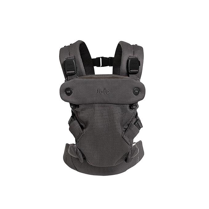 Joie Savvy Air 4-in-1 Mesh Baby Carrier – Breathable, Ergonomic Baby Carrier with 4 Carry Positions, Cooling Mesh Fabric, Padded Straps, and Lumbar Support (Cinder)