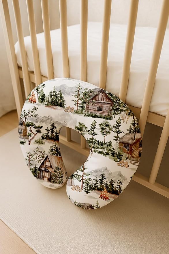 Nursing Pillow Covers 2 Pack, Breastfeeding Pillow Slipcovers Soft and Stretchy, Nursing Covers for Baby Girls Boys Newborn