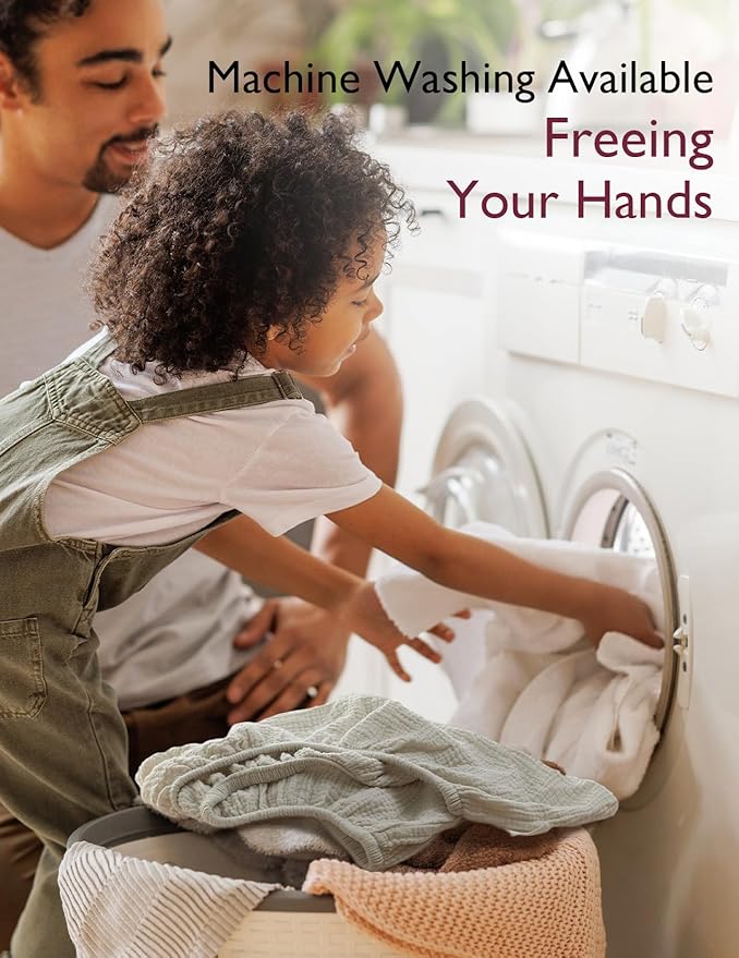 Momcozy Muslin Mini Crib Sheets Fitted - 38''x26'' Pack and Play Sheets for Pack N Play Mattress, 2 Pack Soft & Breathable Natural Cotton Non Slip Bed Cover for Boys, Girls, Grey Green