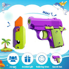 Fidget Toys Pistol, 3D Gravity Mini 1911 Fidget Pistol Toys,Fidget Sensory Toys,Stress Relief for Adults, Suitable for Relieving ADHD, Anxiety, Best Gift for Adults and Kids(Purple Pistol and Knife)