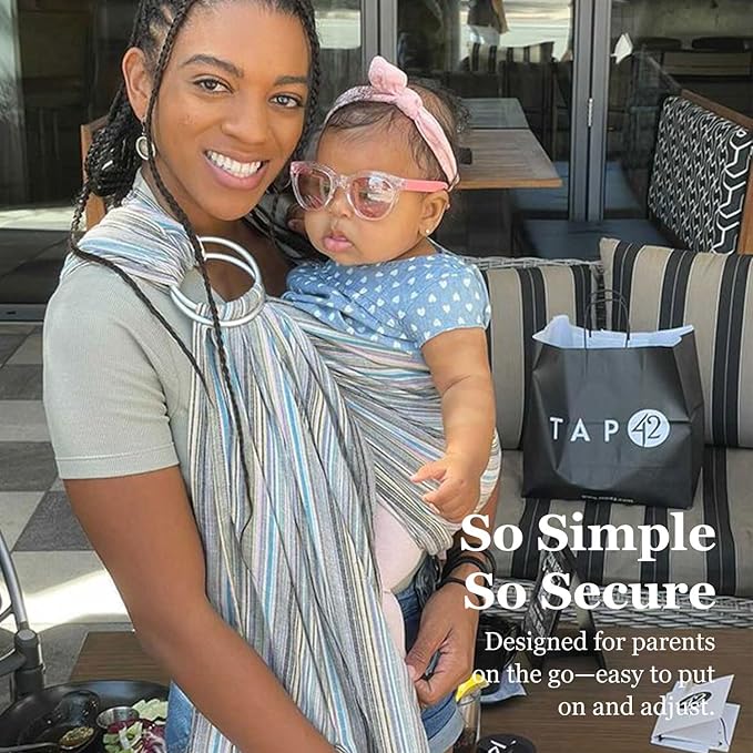 Ring Sling Baby Carrier, Soft Cotton Baby Sling Carrier Newborn to Toddler, Baby Wrap Carrier for Plus Size Parents, Perfect Shower Gift, Sweet Desserts