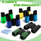 6 Pack Kids Binoculars Shock Proof Toy Binoculars Set for Age 6 Years Boys Girls Hunting Folding Small Telescope Birthday Gifts Bird Watching Educational Learning Camping Outdoor (Fresh Colors)