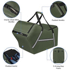 Infant Car Seat Travel Bag for Airplane Compatible with All Nuna Pipa Car Seat and Base,Chicco KeyFit 30 and Base, Padded Car Seat Bags for Air Travel,Car Seat Gate Check Bag with Side Pocket, Green