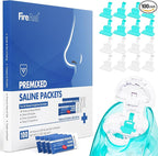 FireAnt 100 Saline Packets and 16 Pack Silicone Saline Pods Refills Set, Compatible with Navage Nasal Care — Includes 100 Count Salt Packets Sinus Rinse + 16 Reusable Salt Pads in White & Blue