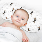 1 Pack Muslin Burp Cloths Beagle Paw Print White Cotton Baby Burp Cloths Extra Absorbent and Soft Thick Burping Cloth for Newborn Boys Girls 22x11 Inch