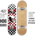24 inch Rude Boyz Mini Cruiser Skateboard - Aluminium Trucks - Kids Skateboard Ages 5-8 Beginner - Skateboards for Kids
