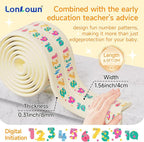 Edge Protector for Baby 6.5ft Soft Protective Foam Cushion Furniture Edge and Corner Guards Baby Child Proofing Cartoon Digital Pattern Odorless Safe for Table,Fireplace,Countertop