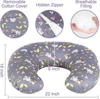 Nursing Pillow, Breastfeeding Pillow with Removable Cotton Cover, Baby Feeding Pillow for Mom Easier Breast Feeding and Bottle Feeding, Breastfeeding Support Cushion for Newborn (Sloth)